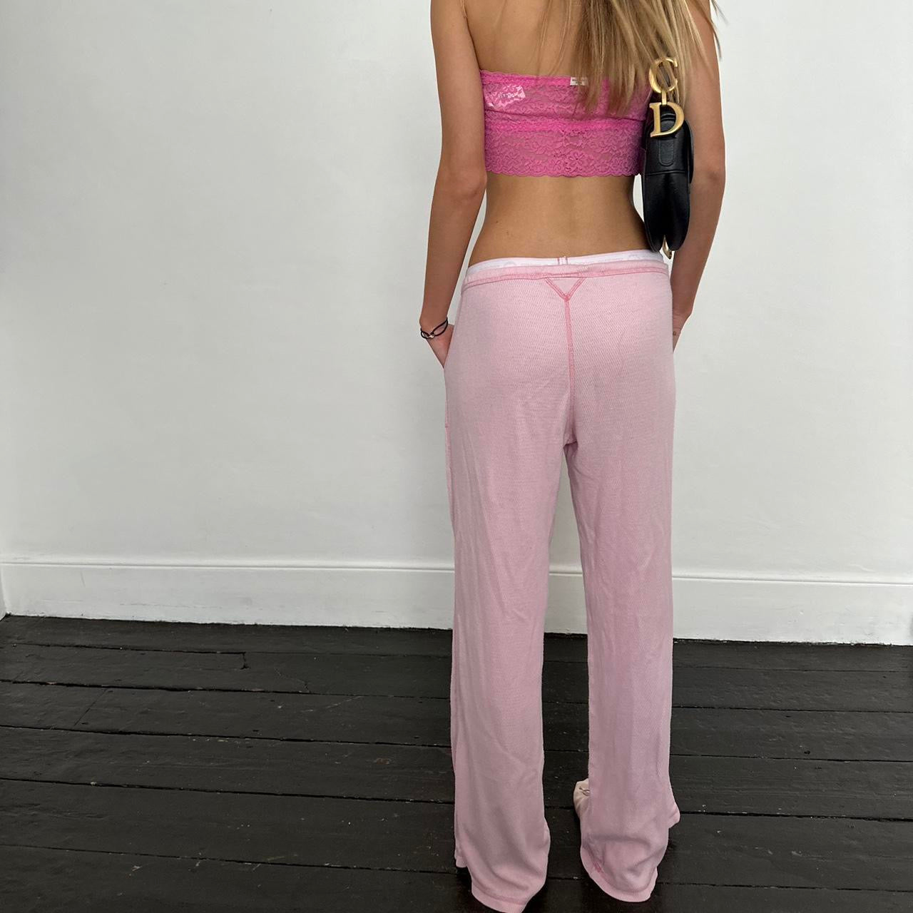 Vintage 2000’s Victorias Secret baby pink waffle sweatpants