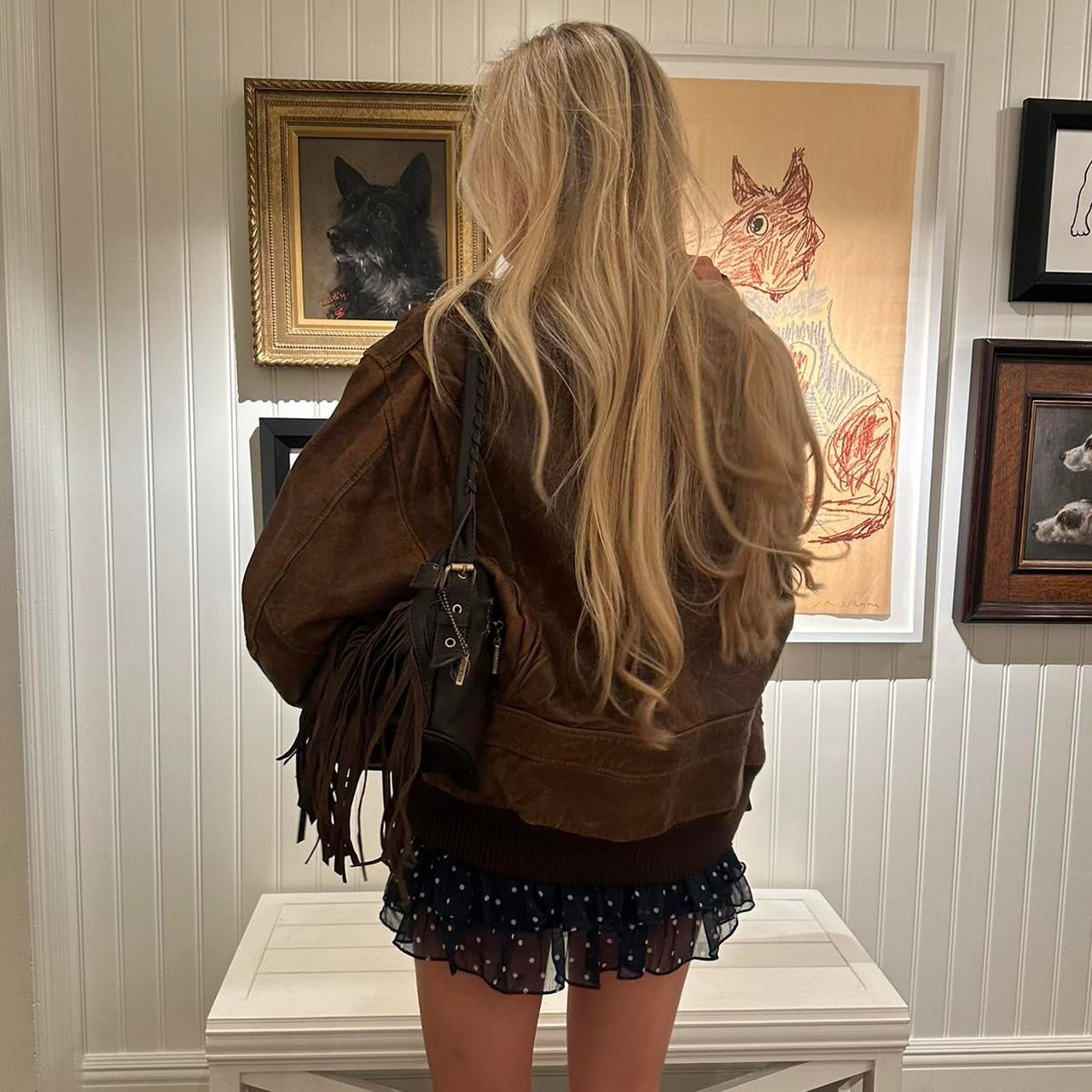 Vintage brown leather jacket