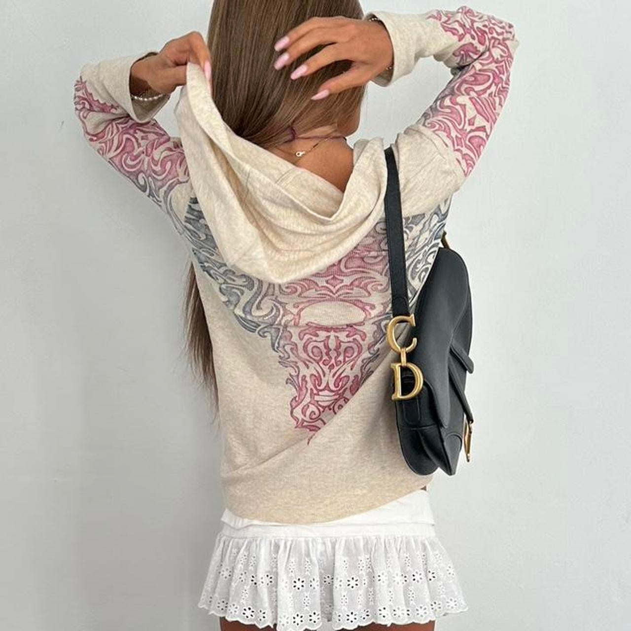 Vintage 2000s Harley Davidson waffle hoodie top