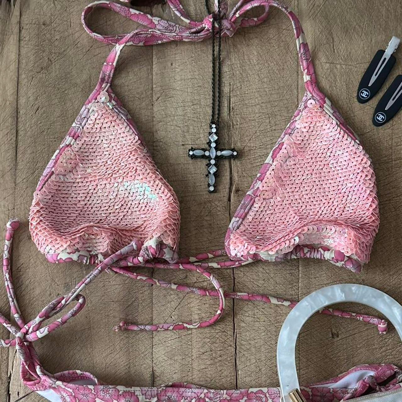 Vintage Victoria’s Secret 90’s pink floral pattern bikini