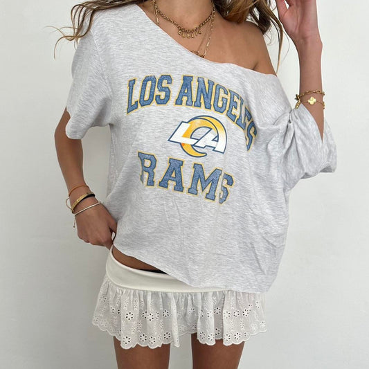 Vintage LA Rams off the shoulder top