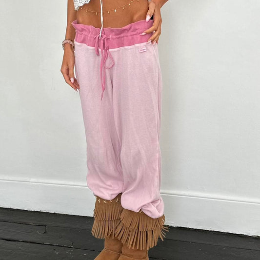 Vintage 90s DKNY pink waffle pants
