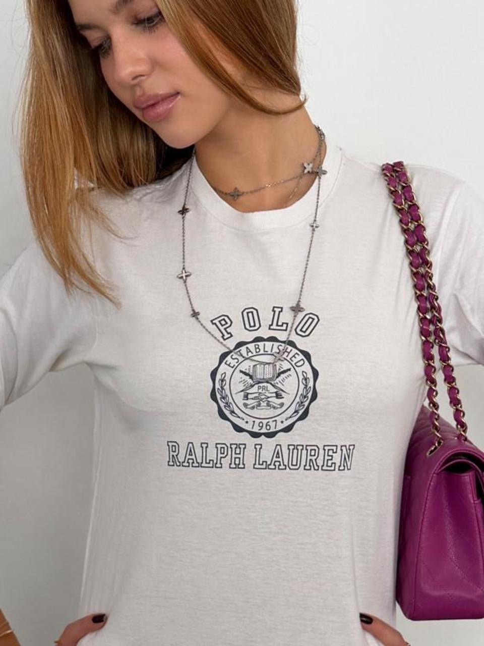 Vintage Polo Jeans long sleeve white preppy top