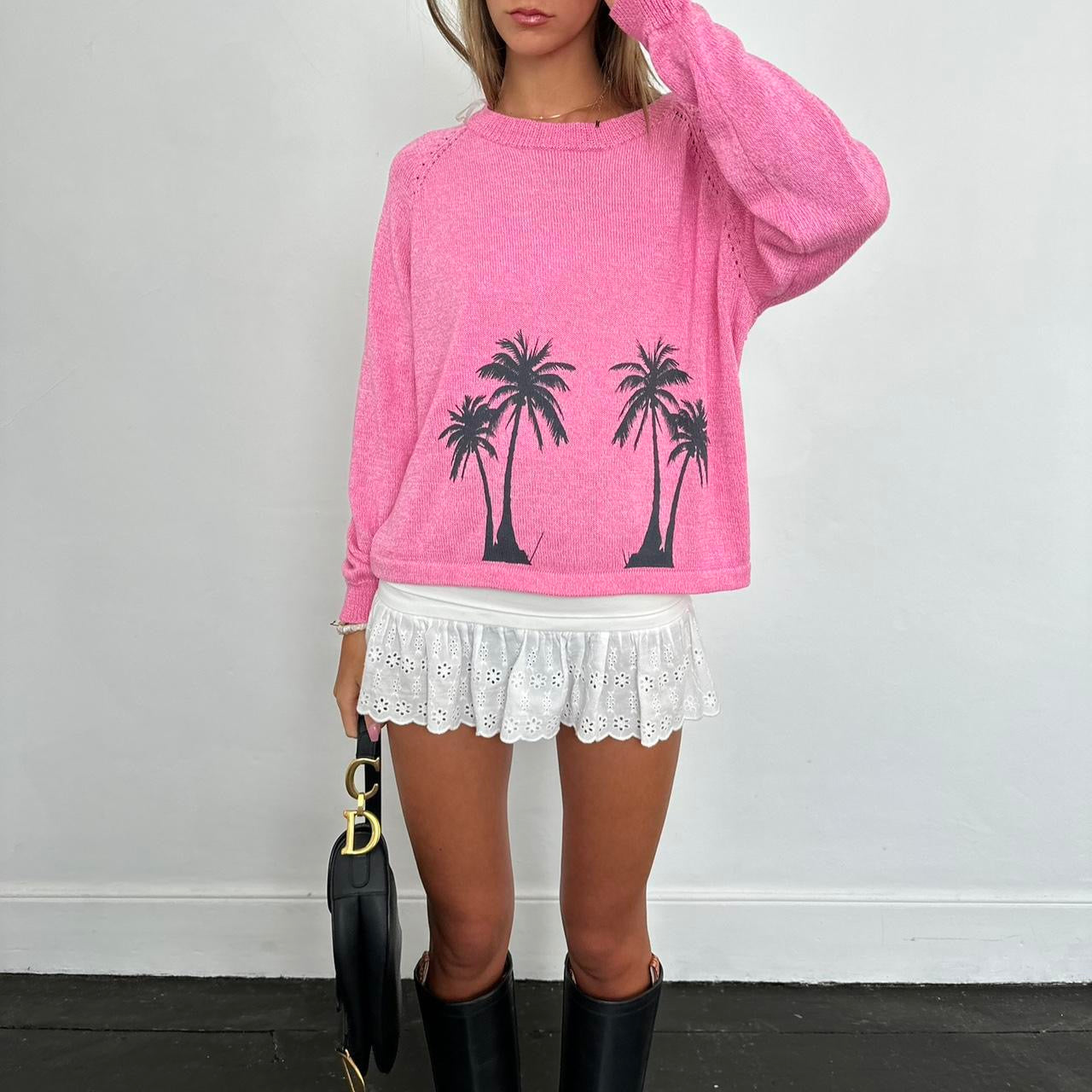 Vintage knitted palm tree sweater