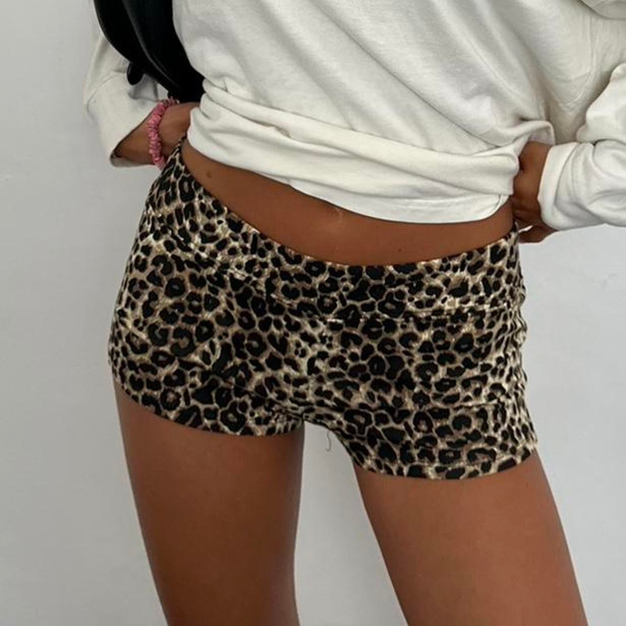 Vintage leopard print shorts