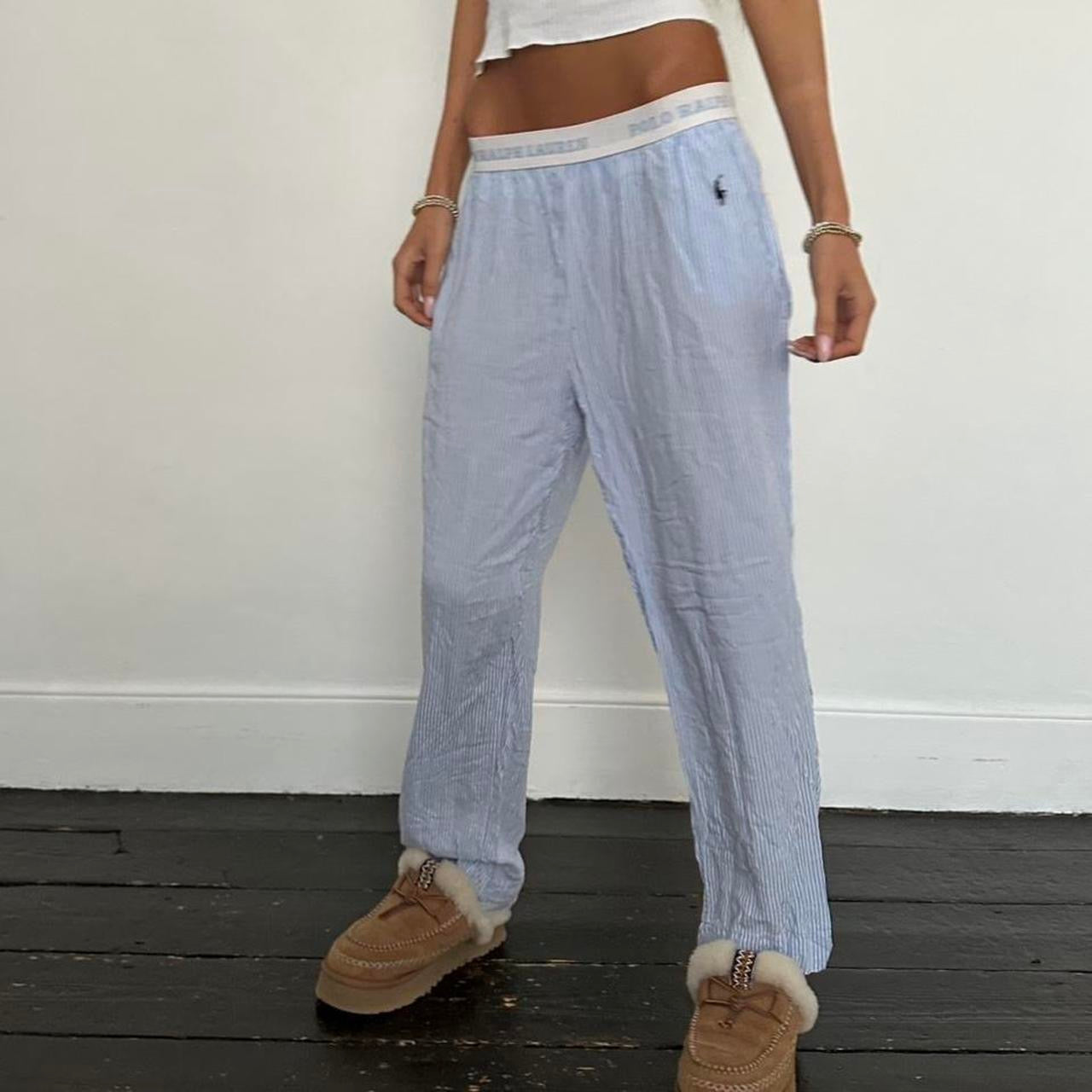 Vintage 90s Ralph Lauren blue stripes pants