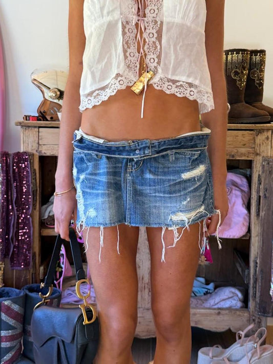 Vintage 00’s Abercrombie and Fitch denim skirt