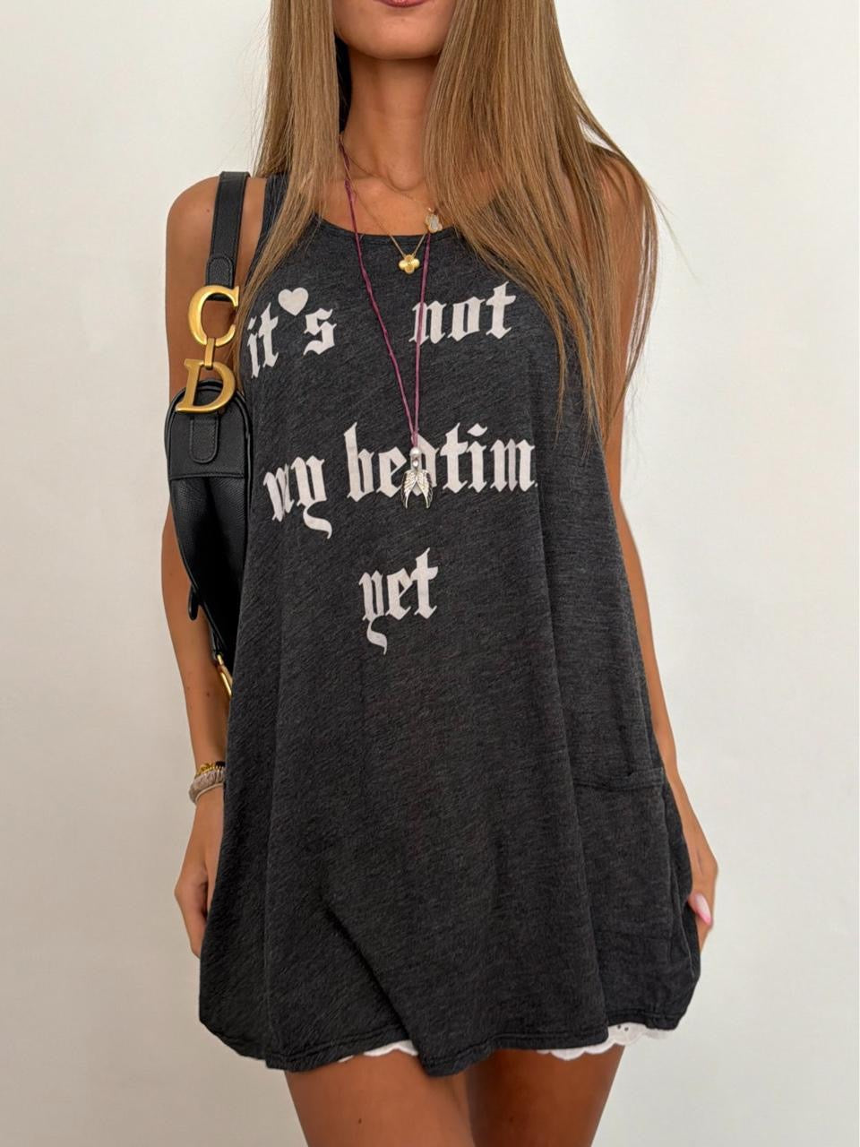 Vintage 00s ‘It’s not my bedtime yet’ top