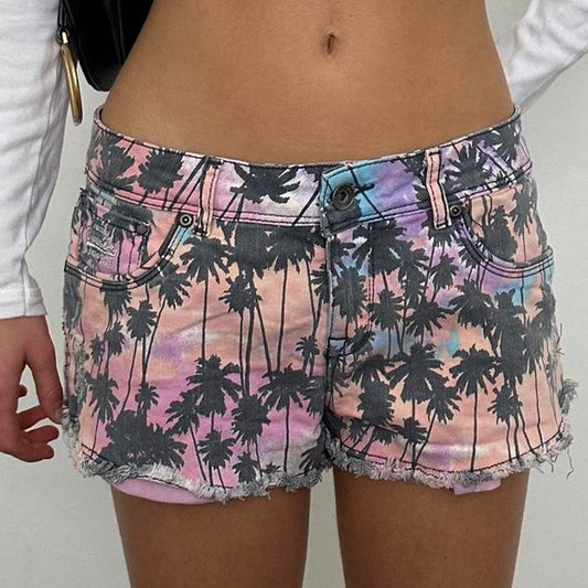 Vintage palm tree 2000’s shorts