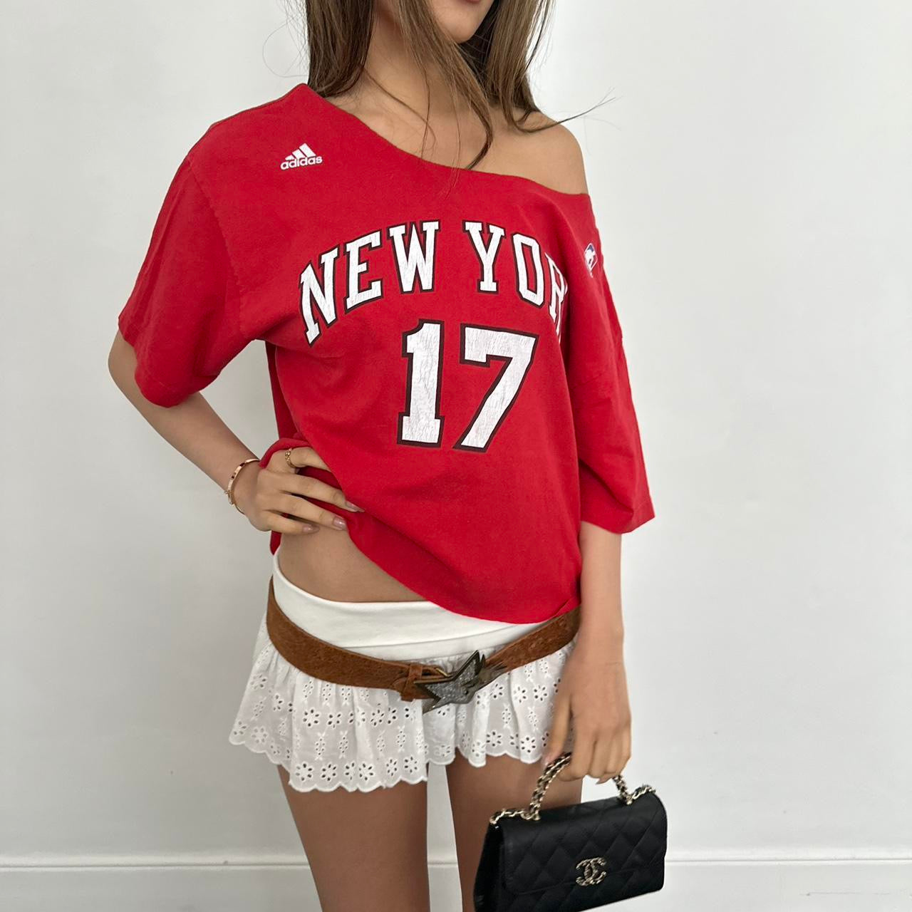 Vintage 90’s New York 17 off the shoulder tee