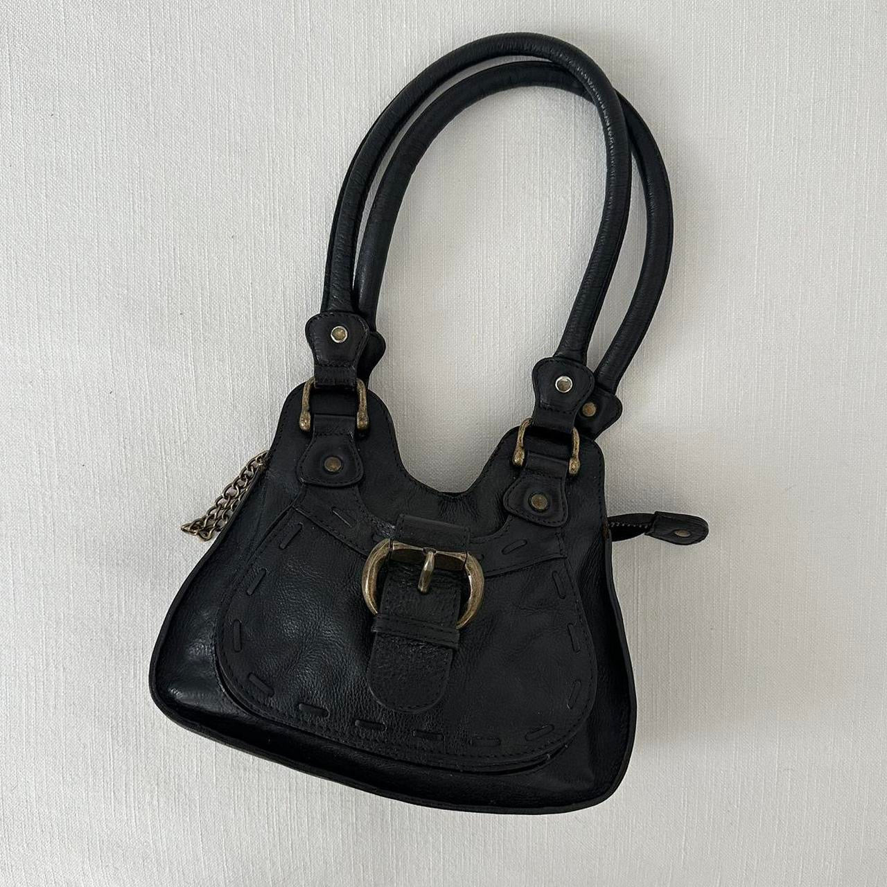 Vintage leather buckle bag