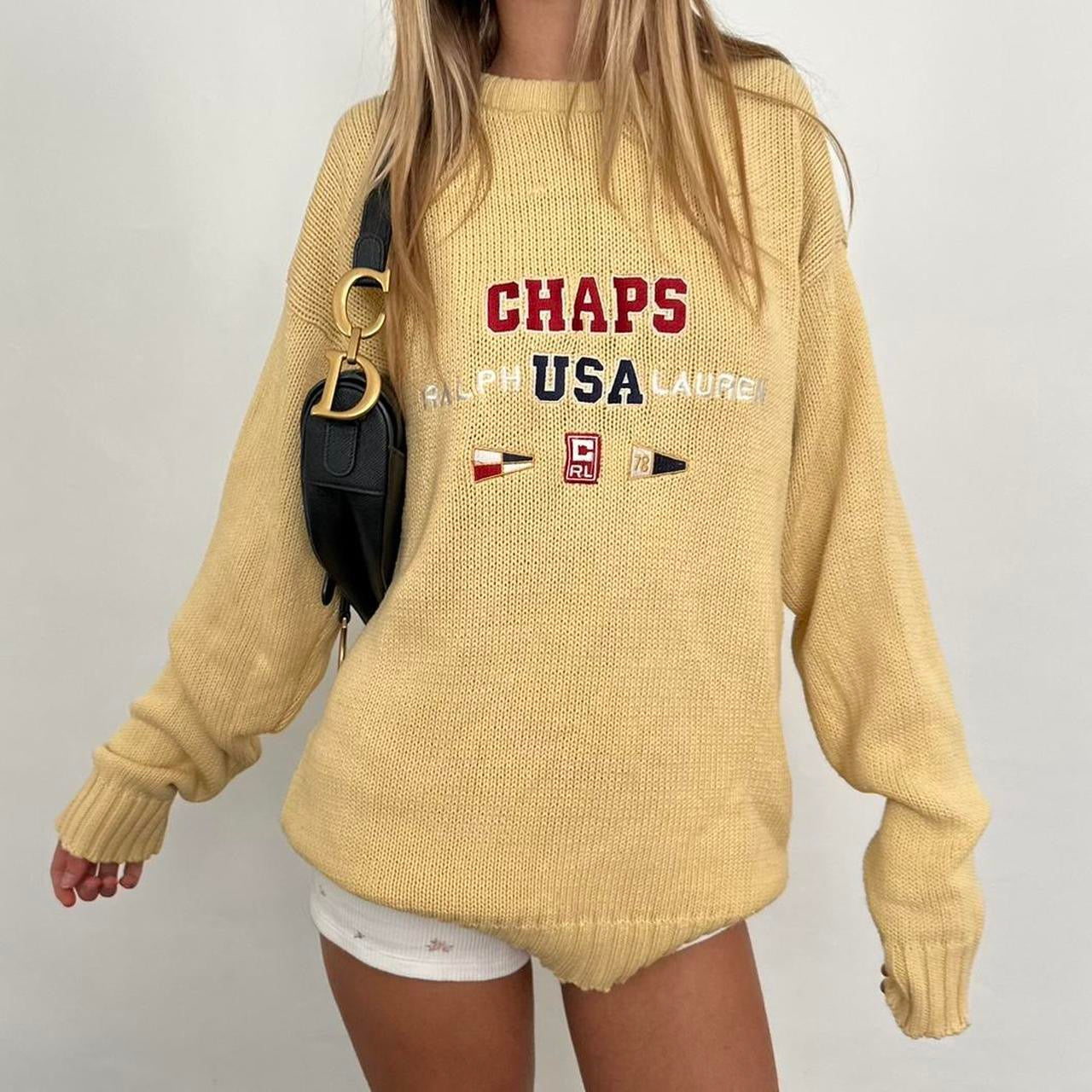 Vintage Ralph Lauren yellow flag sweater