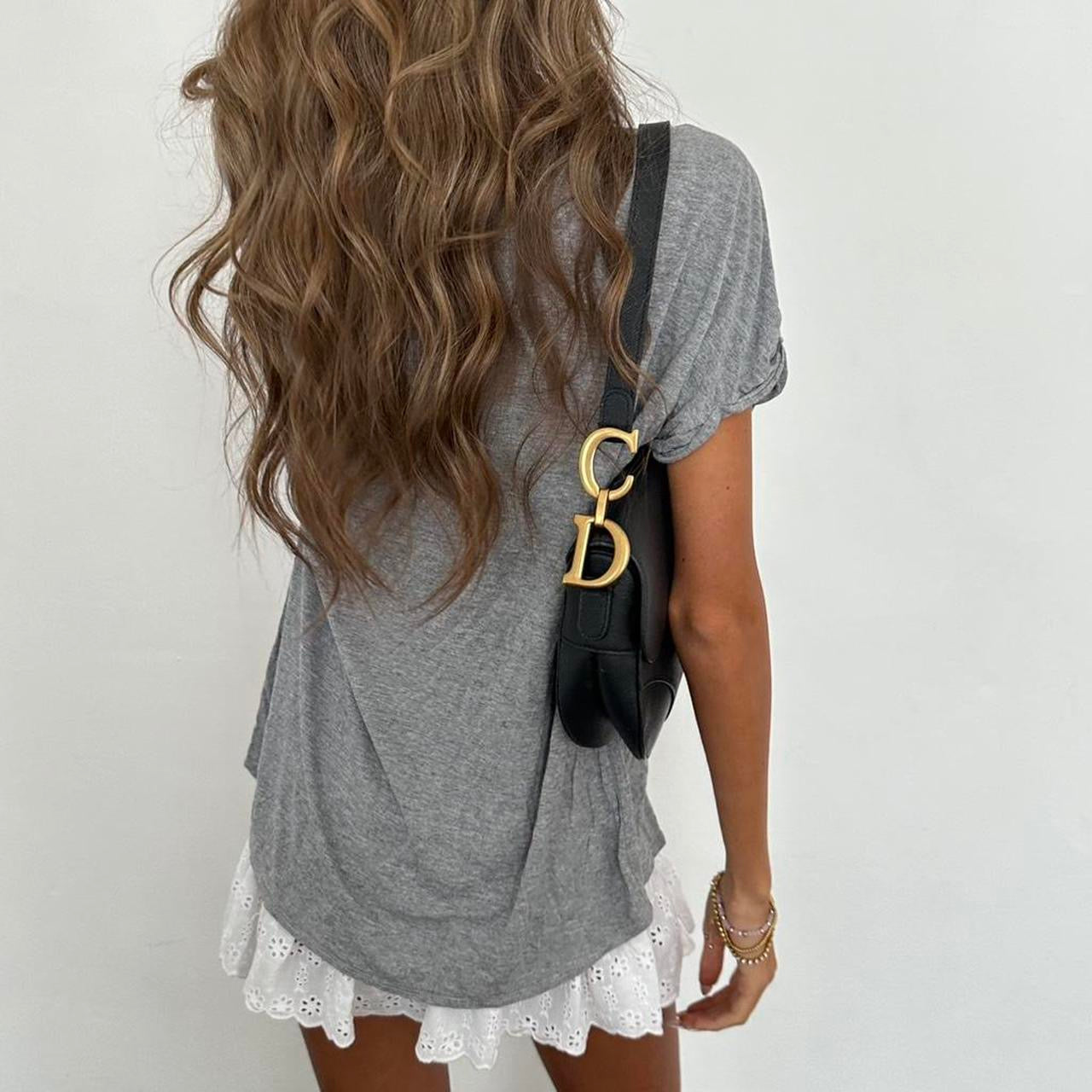 Vintage 2000’s grey leopard top