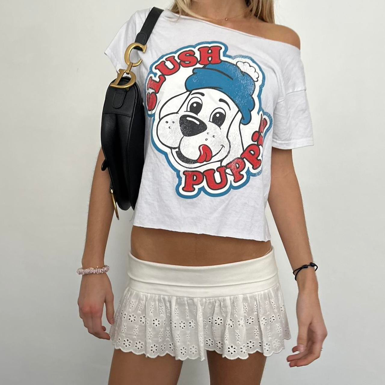 Vintage Slush Puppy off the shoulder tee