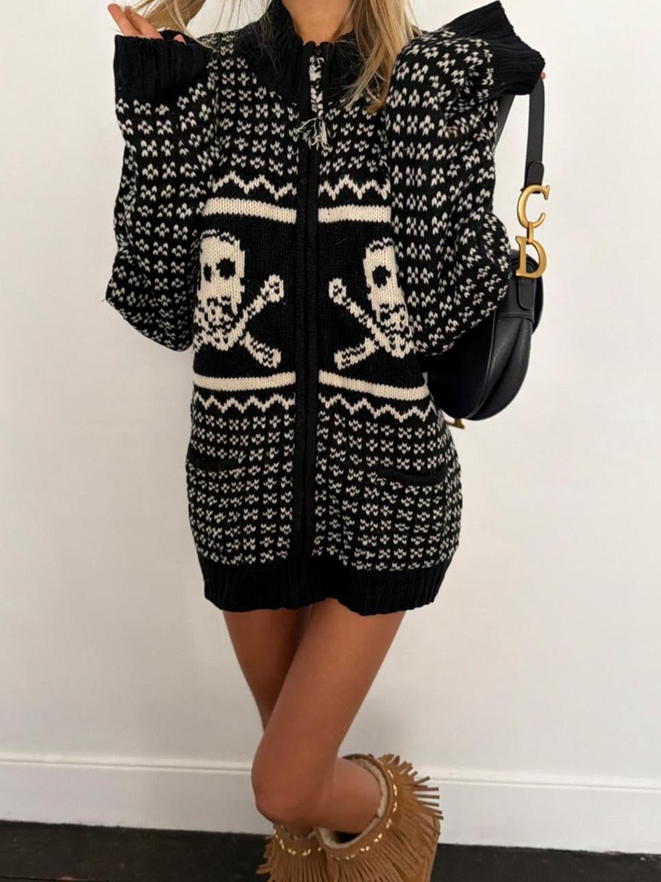 Vintage 00’s knit zip up cardigan jacket