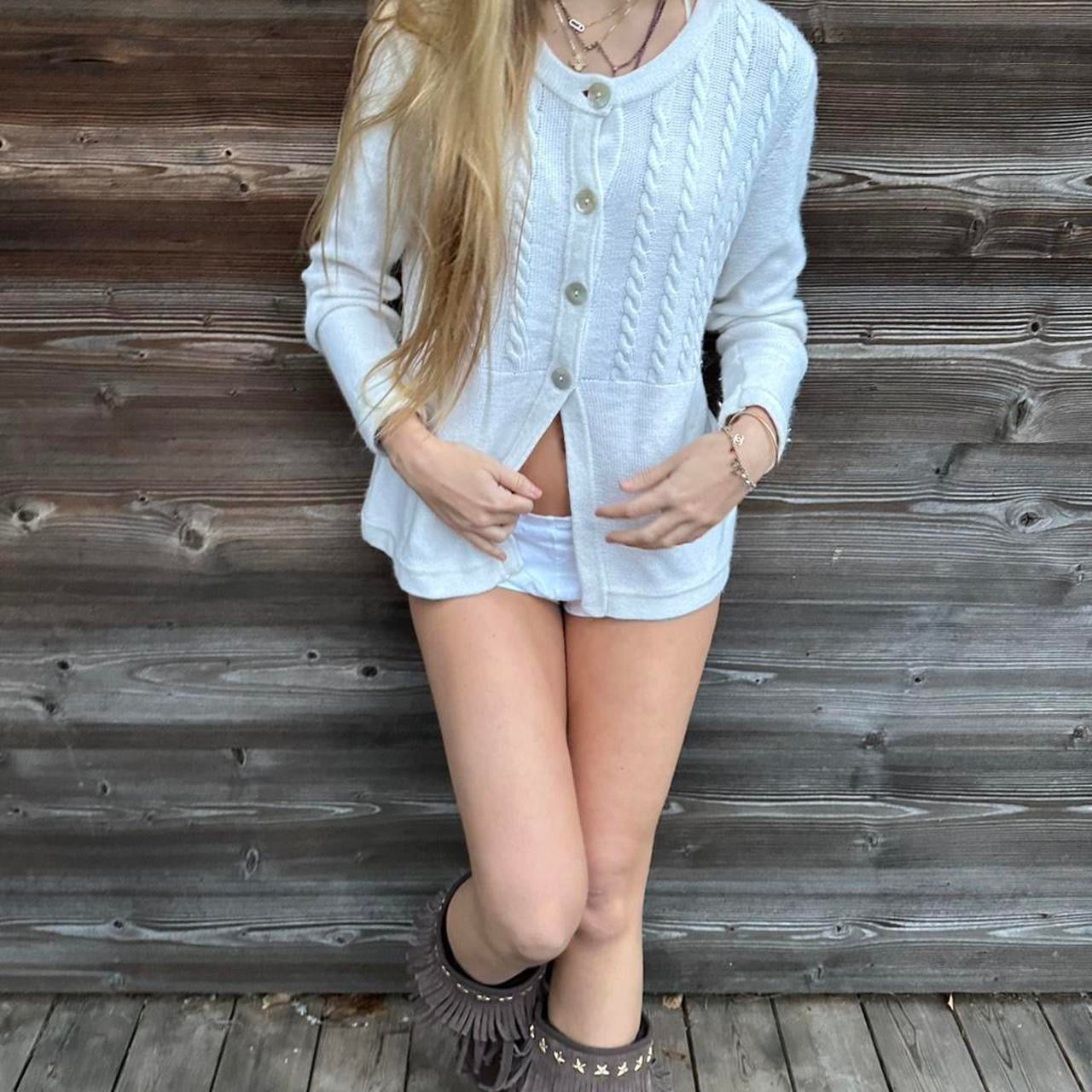 Vintage 2000’s white cardigan top