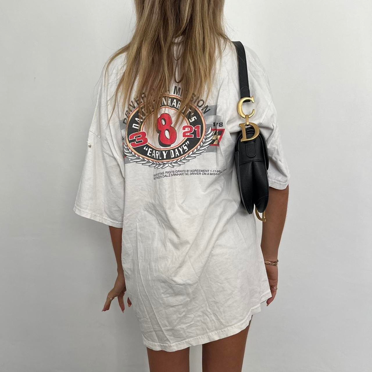 Vintage 90’s distressed car racing oversized top