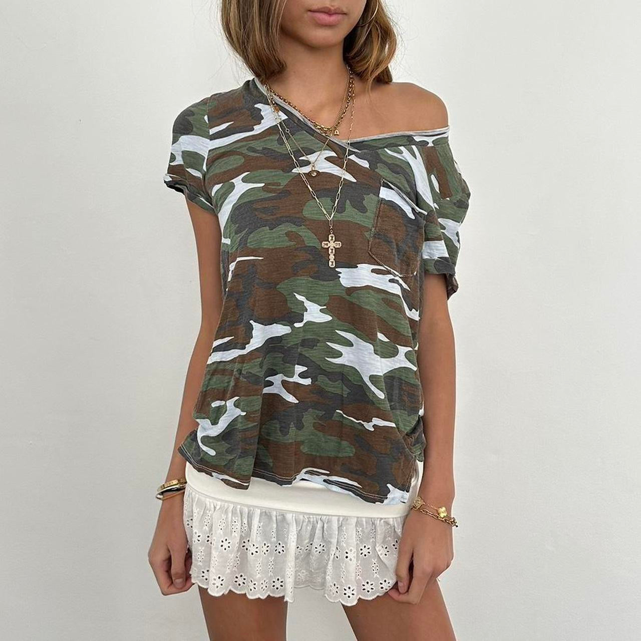 Vintage camouflage top