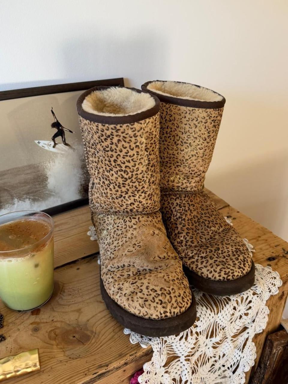 Vintage 2000s leopard print Ugg boots