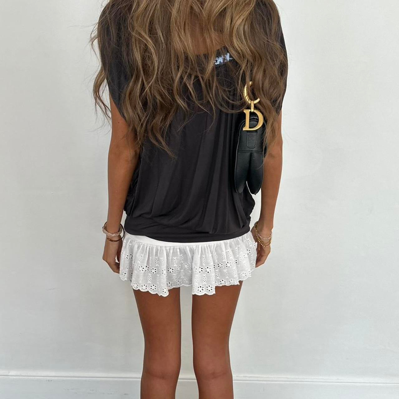 Vintage 2000s black sequin top