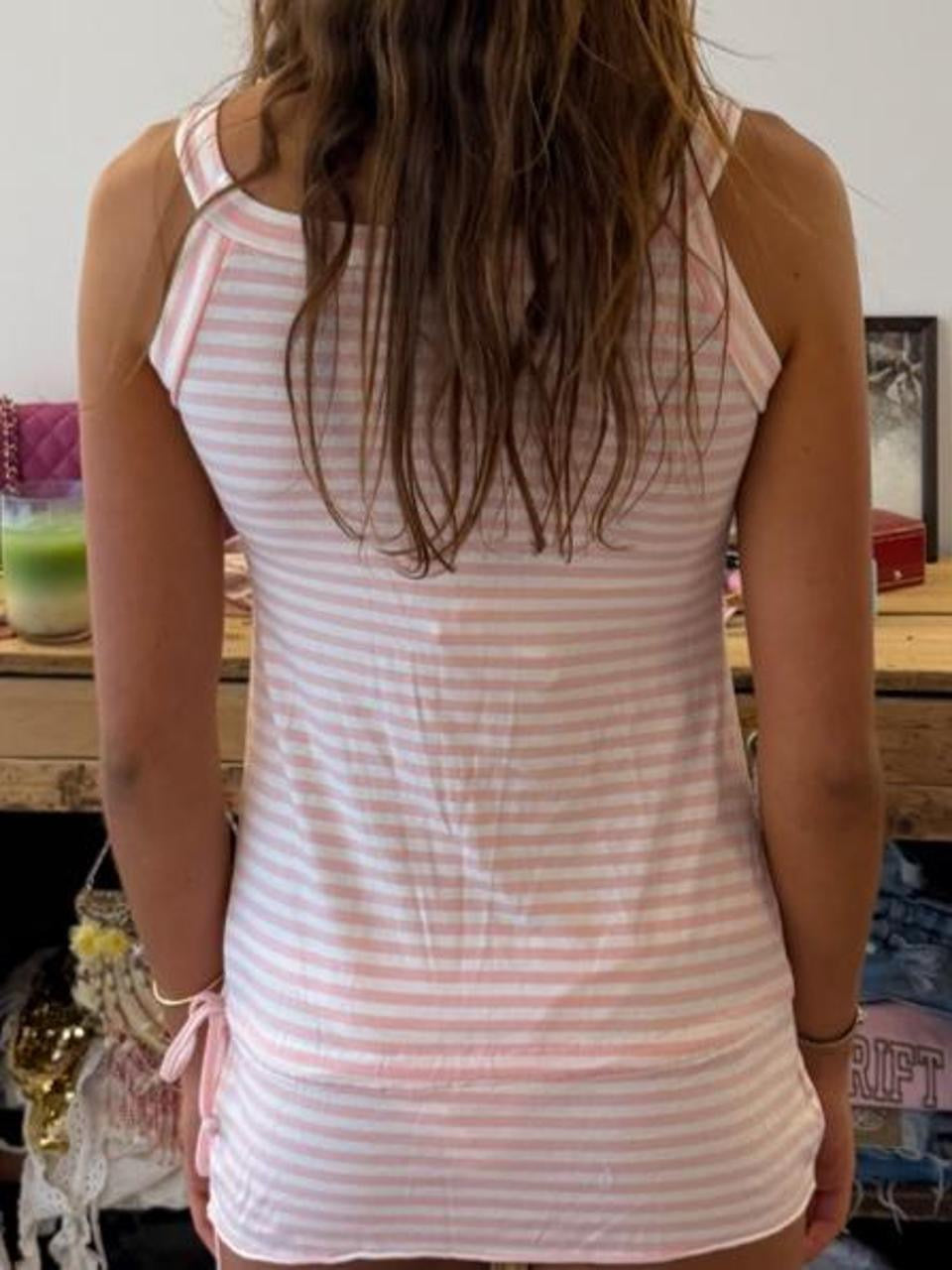 Vintage 00’s pink striped mini dress