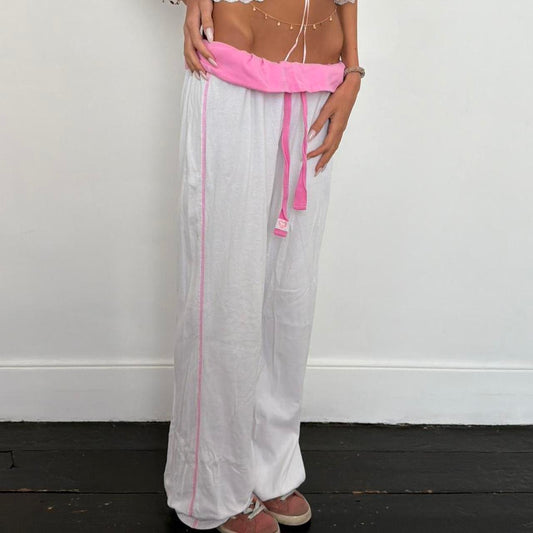 Vintage 00’s Victoria’s Secret rare pink and white folded sweatpants