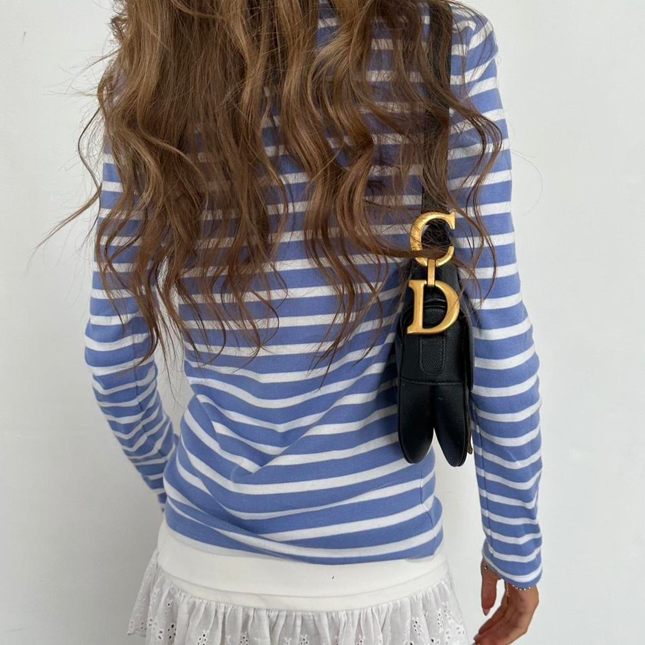 Vintage 90’s Polo Ralph Lauren blue striped long sleeve top