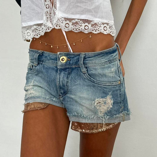 Vintage 2000’s sequin pocket denim shorts