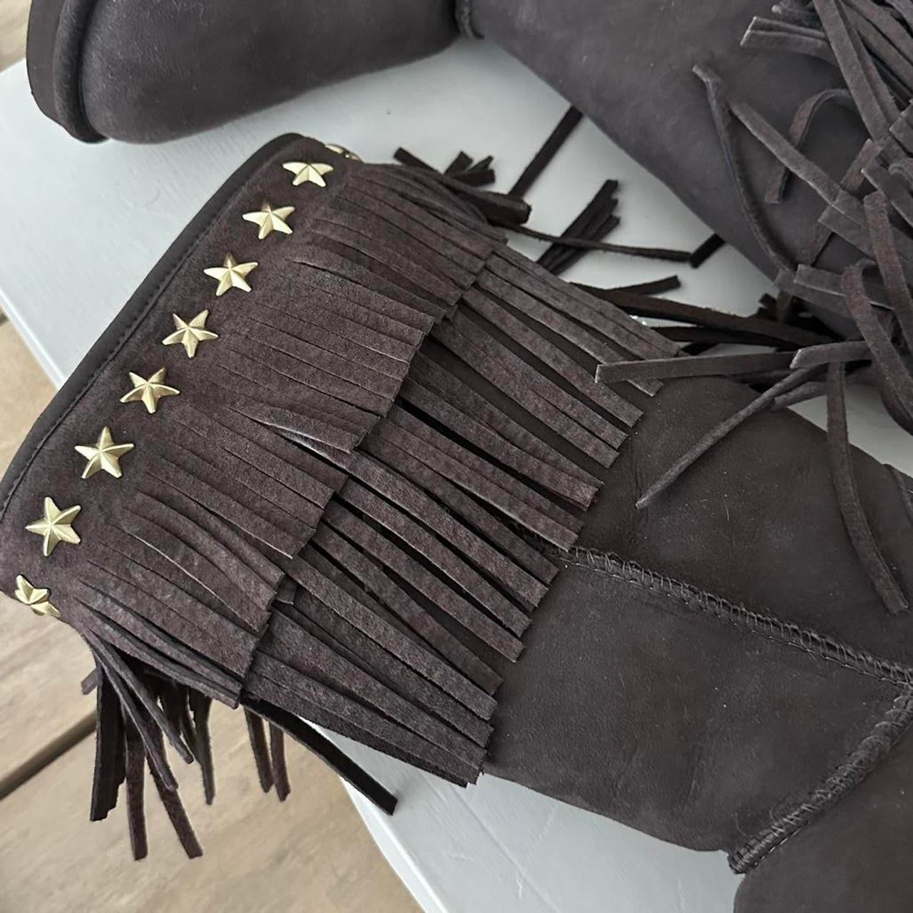 Vintage chocolate brown 2010 Jimmy Choo X Ugg boots – Chelsea Thrift