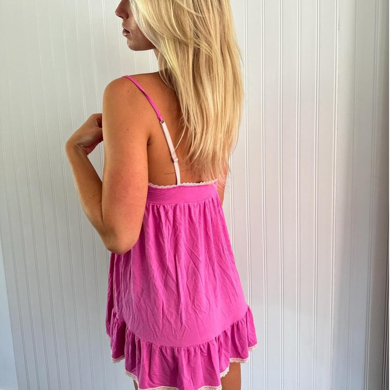 Vintage Victorias Secret pink babydoll dress