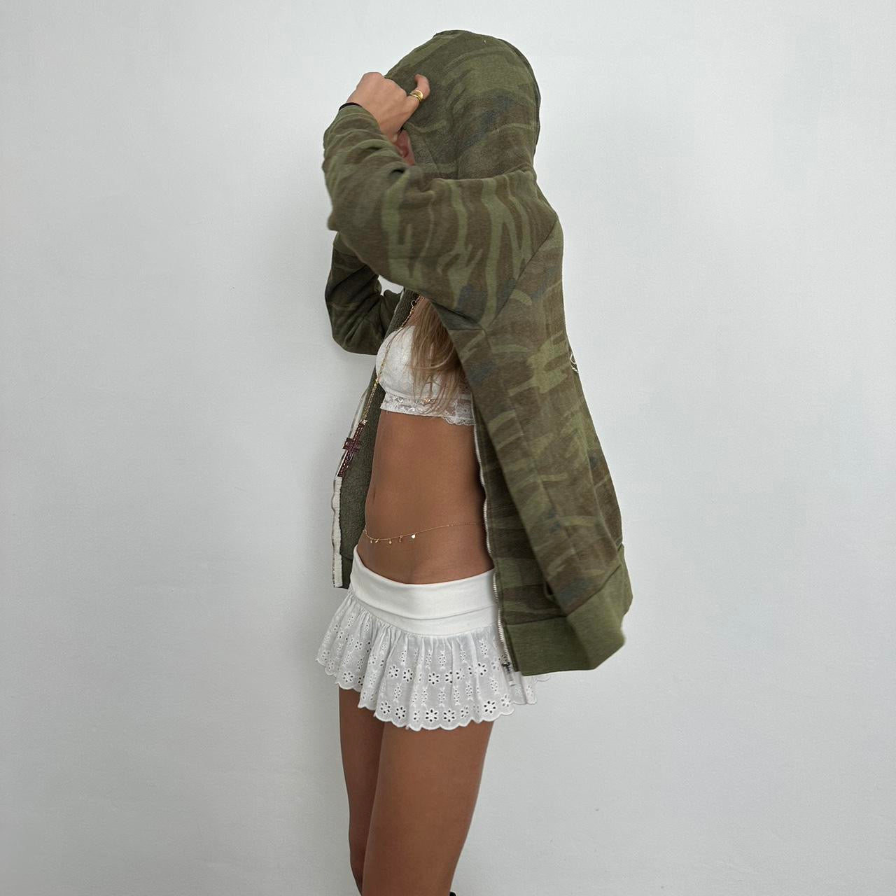 Vintage camouflage relaxed fit hoodie