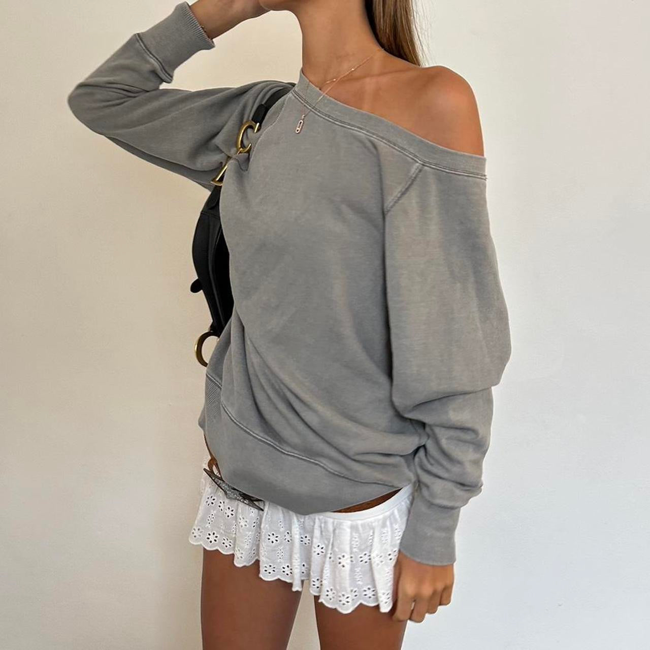 Vintage grey relaxed fit sweatshirt