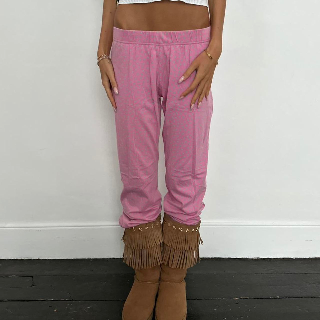 Vintage pink polka dot sweatpants