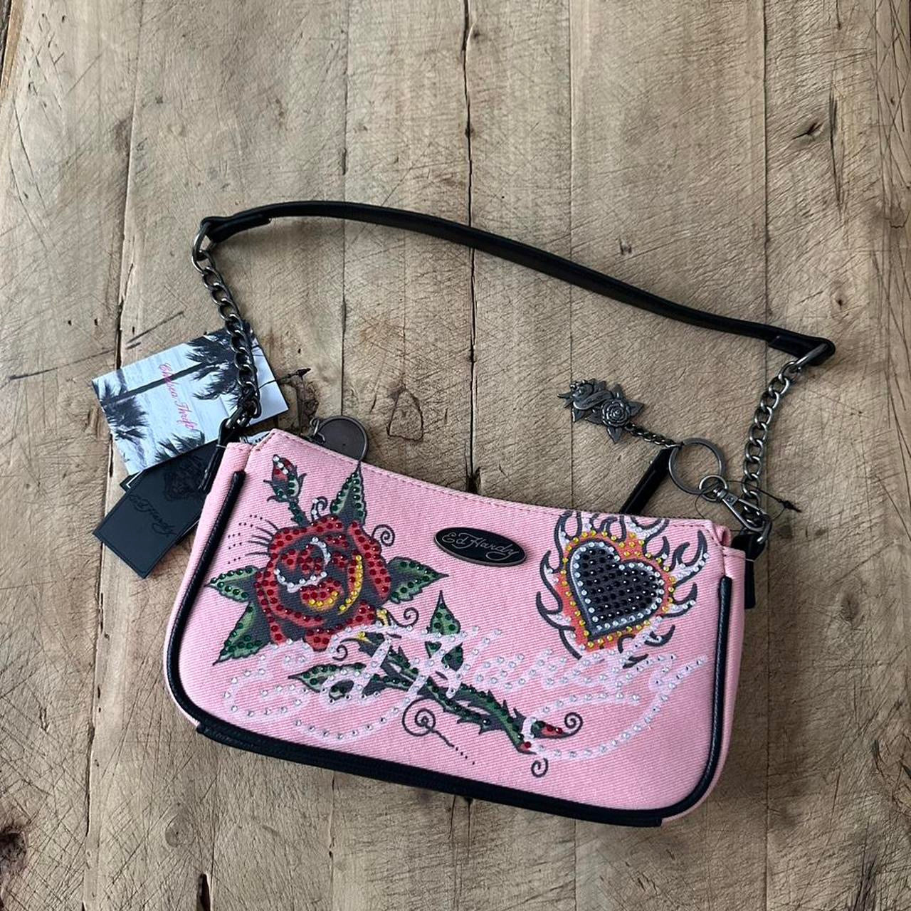 Vintage 2000s Ed Hardy pink bag