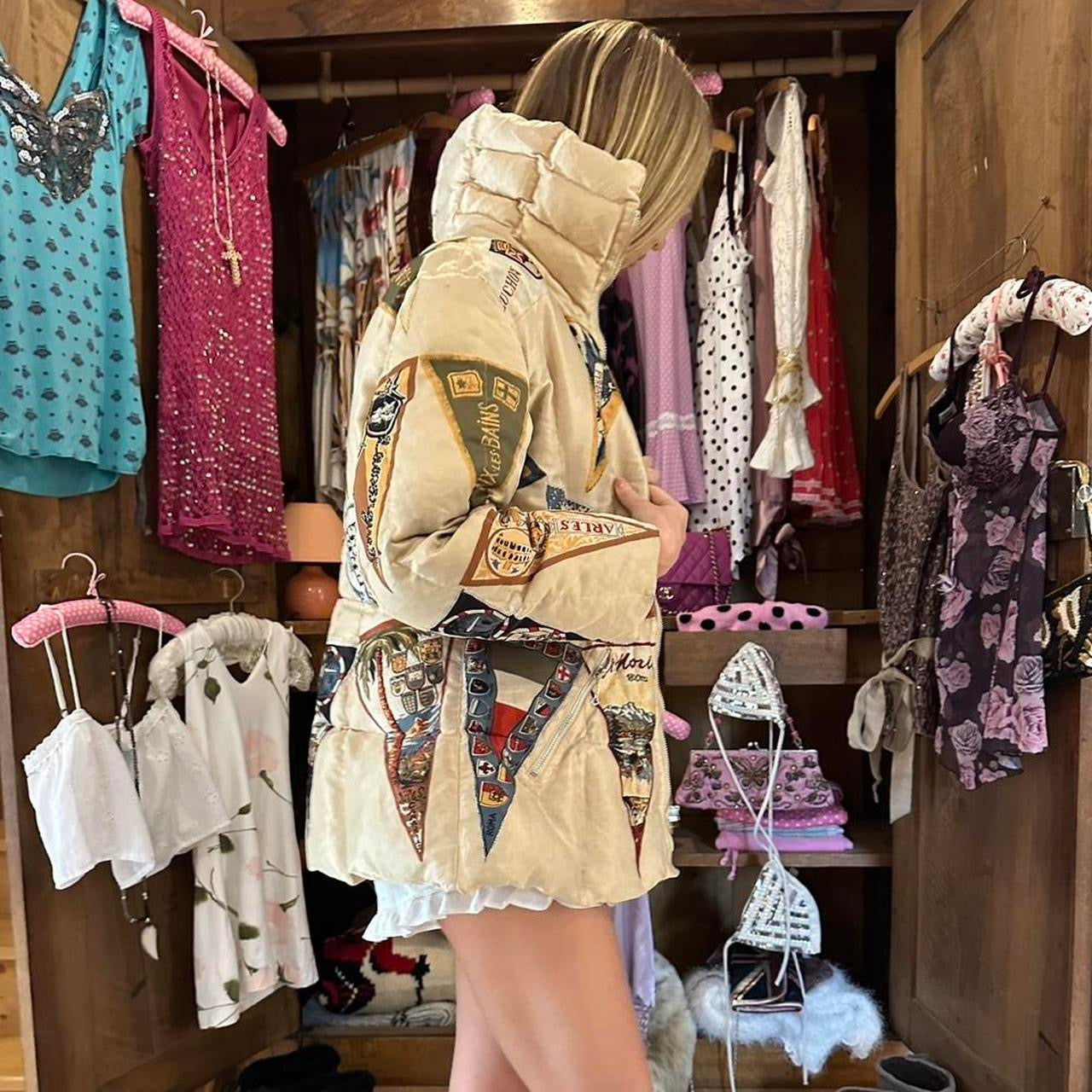 Vintage 90’s dreamy flag ski jacket