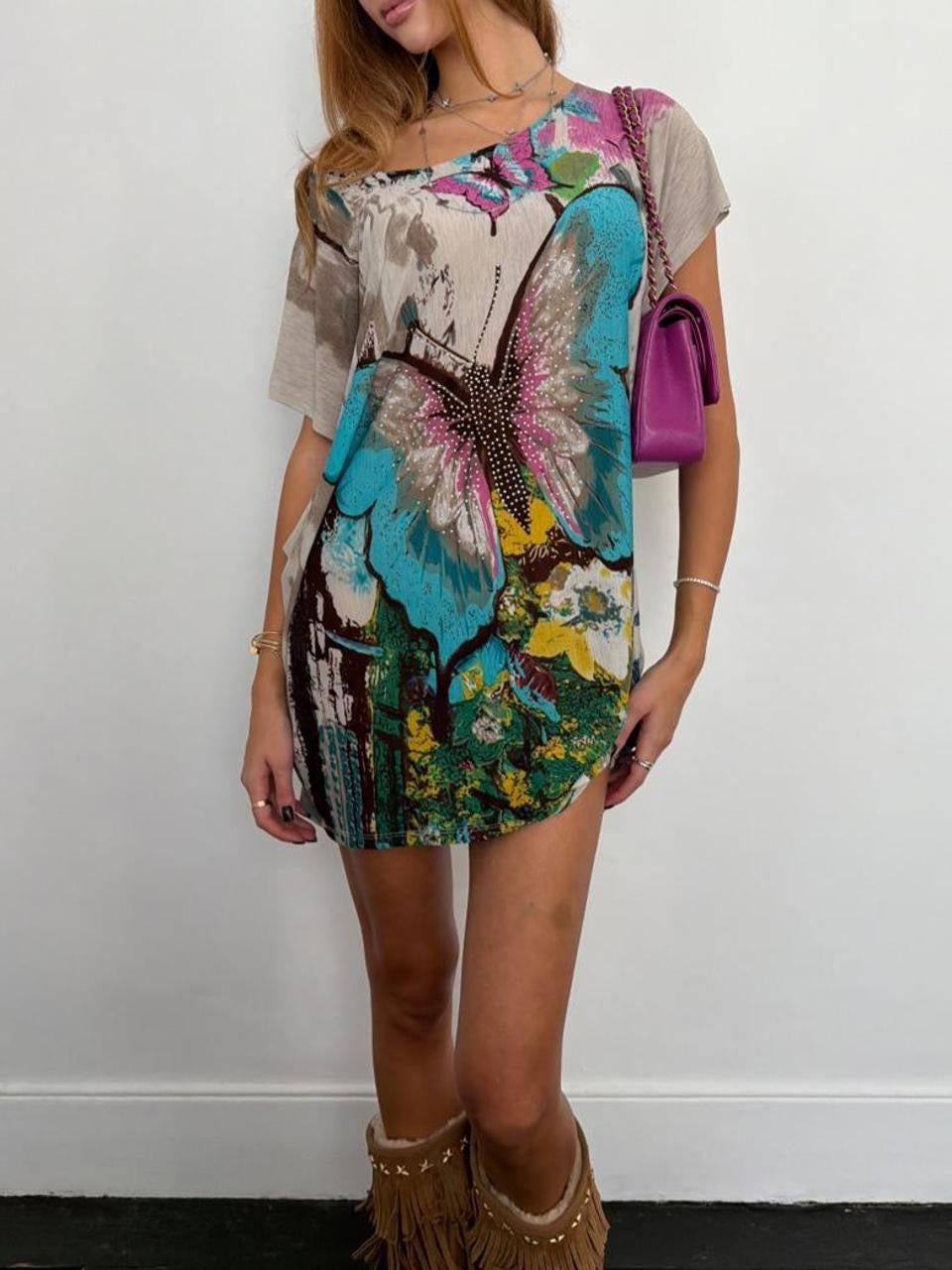 Vintage 00’s butterfly mini dress