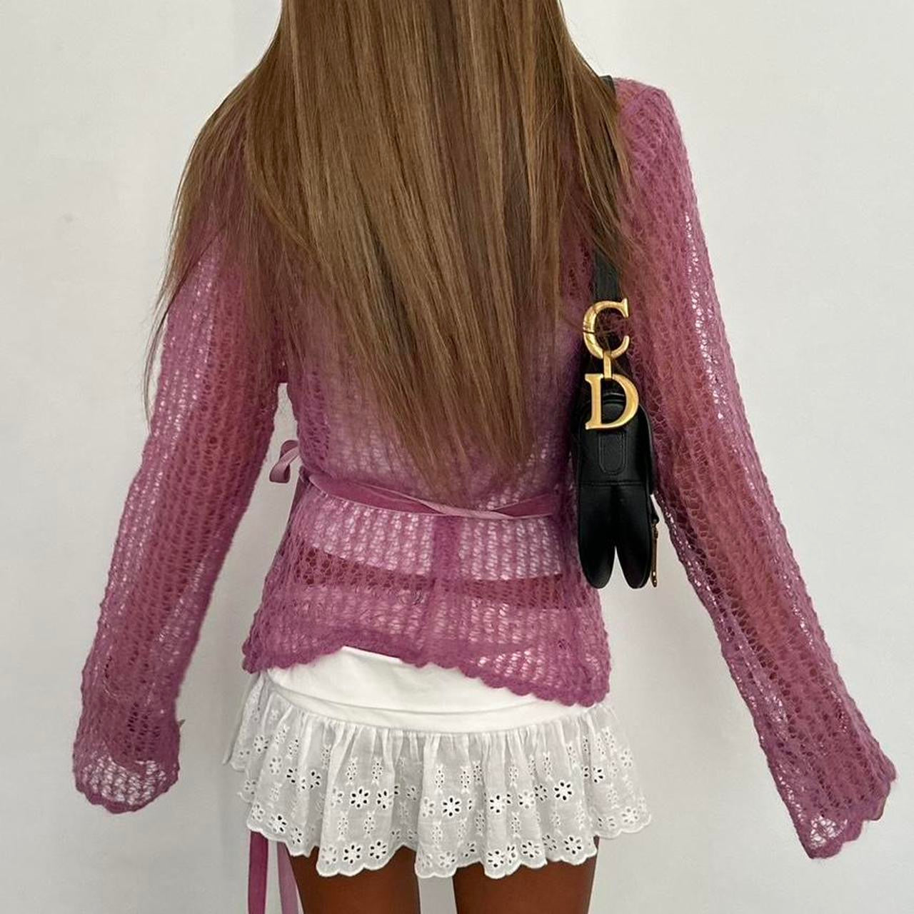 Vintage 2000s knit layering wrap top