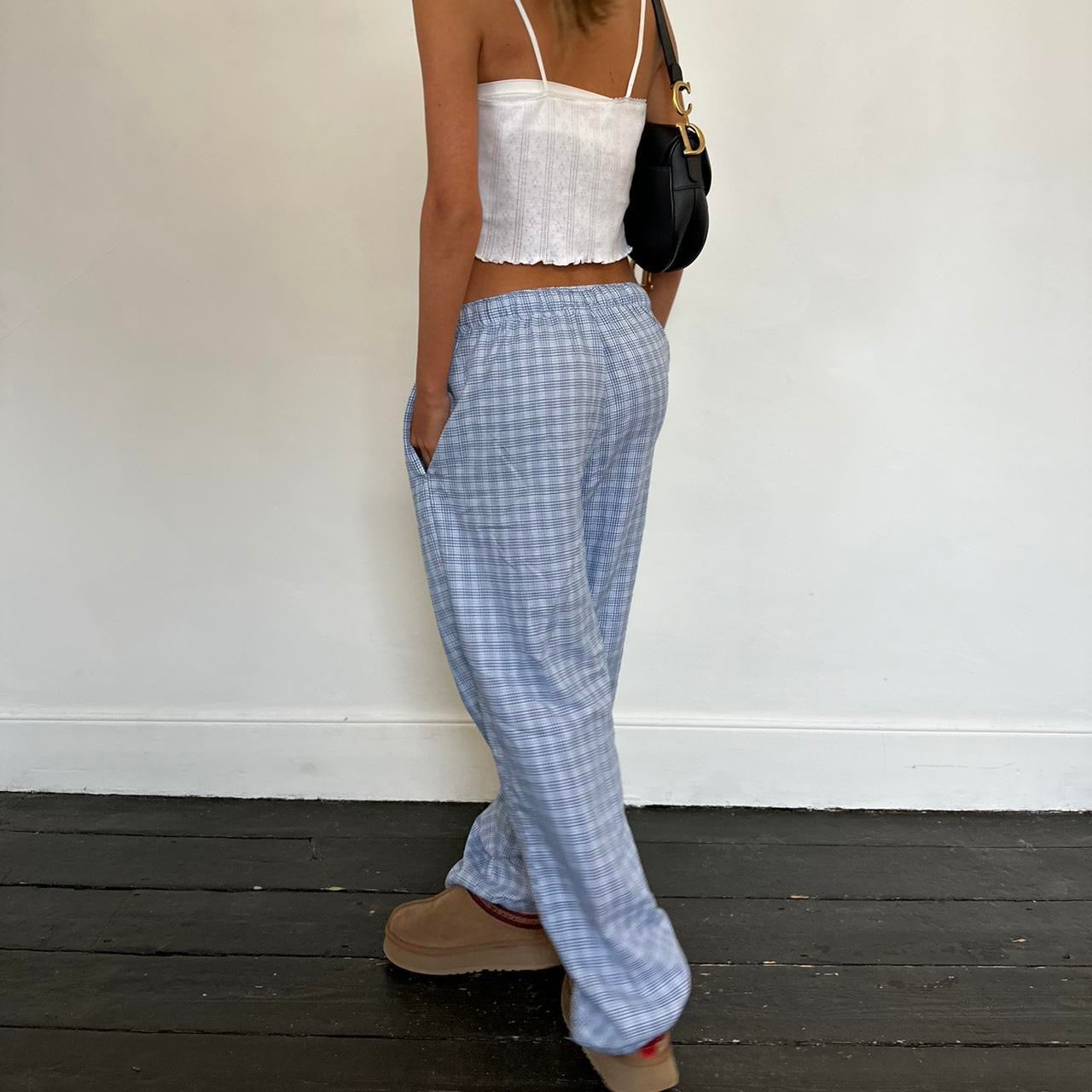 Vintage blue plaid pants 🩵