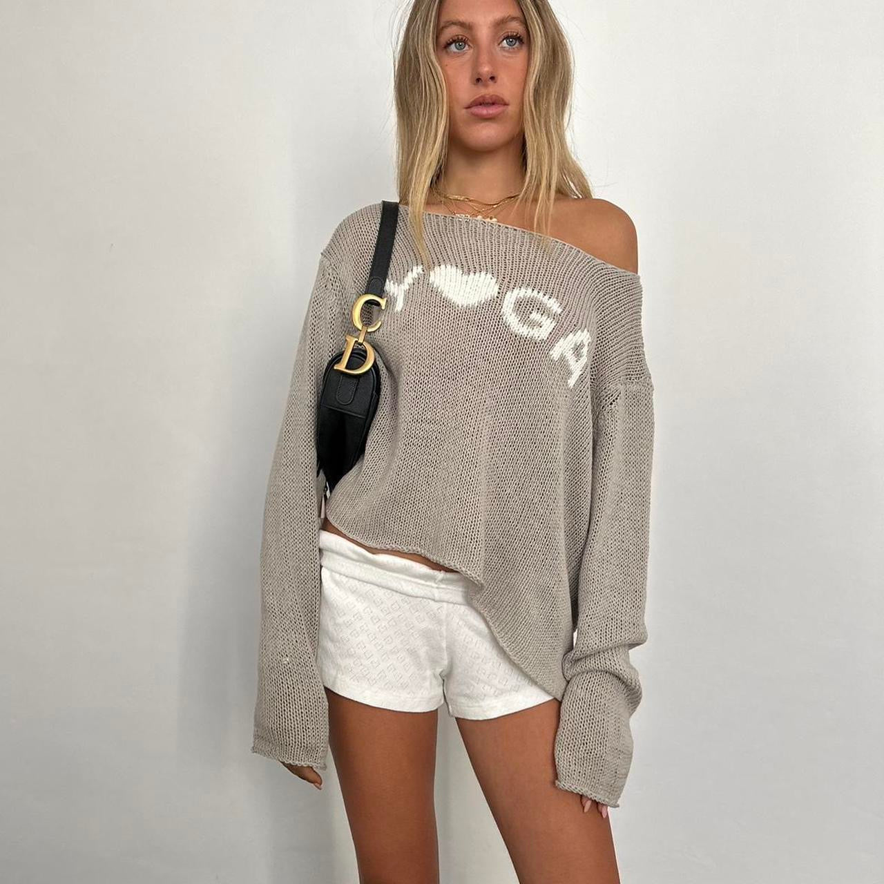 Vintage Yoga off the shoulder sweatshirt