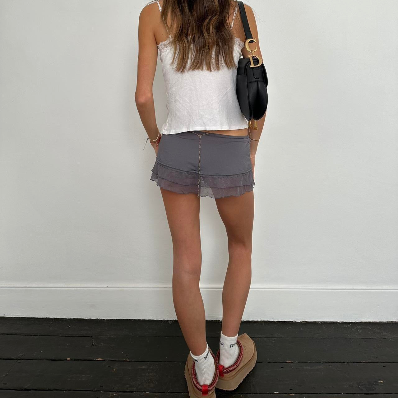 Vintage 90s grey micro mini skirt