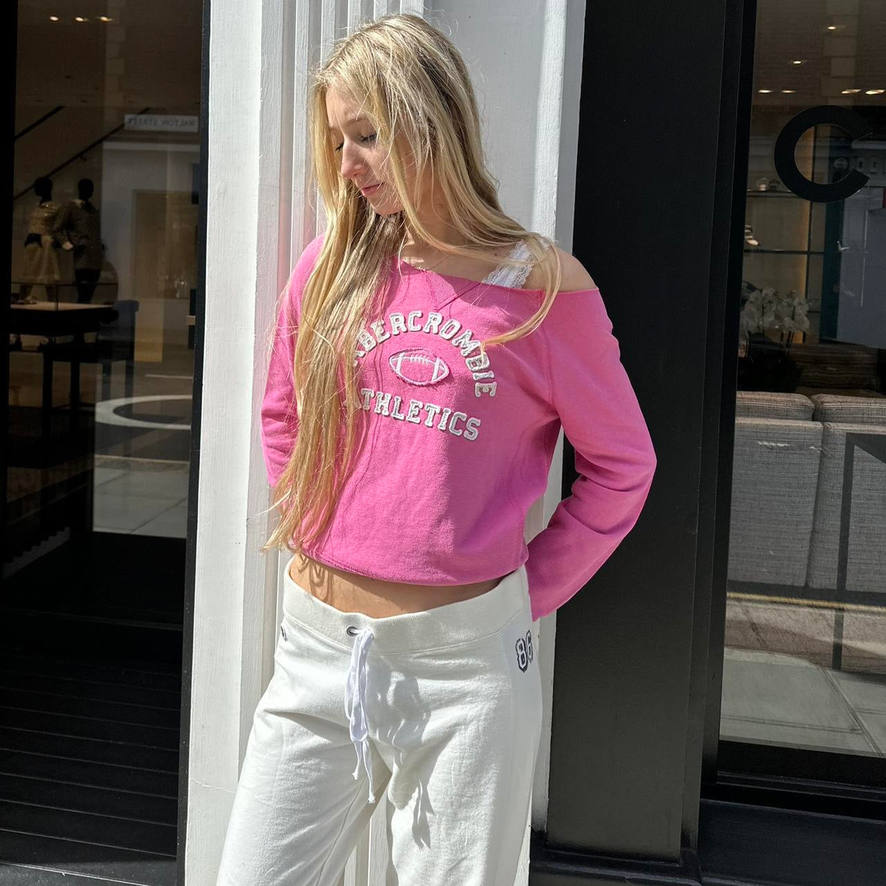 Vintage Abercrombie and Fitch pink sweatshirt