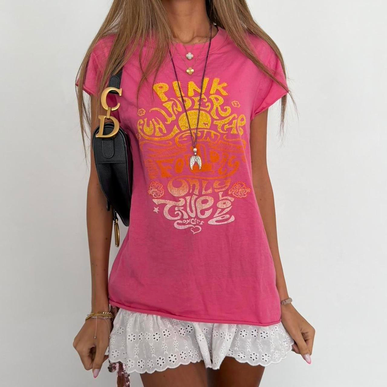 Vintage 2000’s Victoria’s Secret pink sunset tee