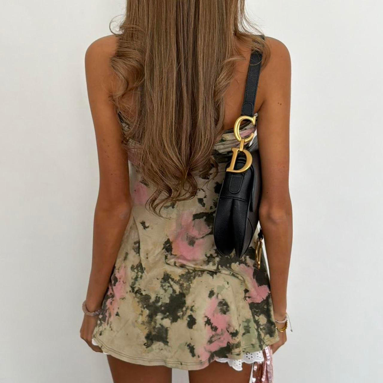 Vintage 90’s boho strapless camouflage top