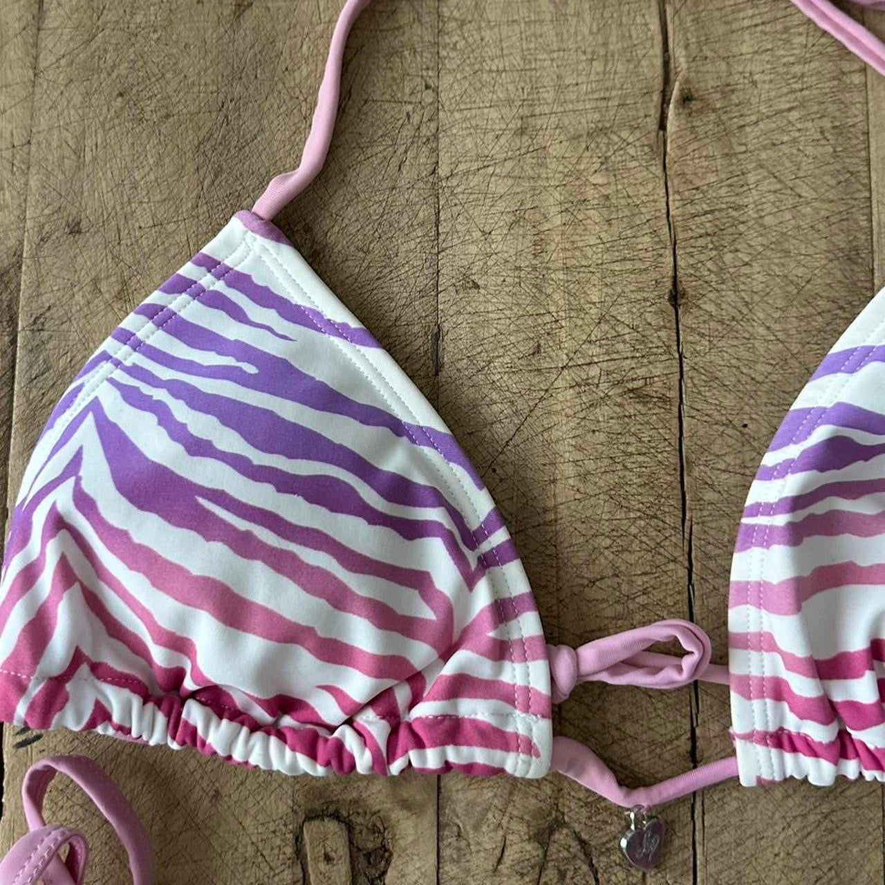 Vintage 2000’s pink & purple animal print bikini