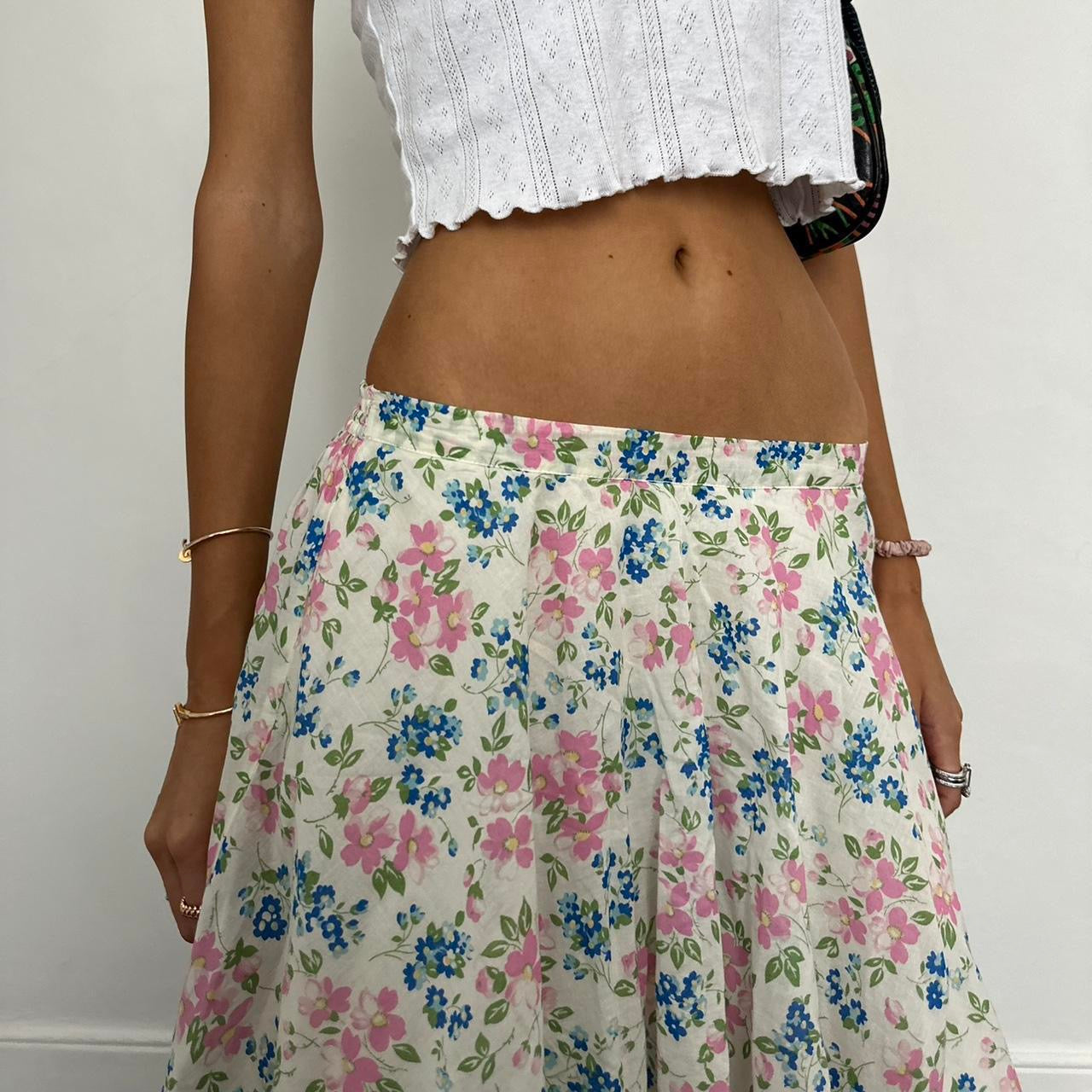 Vintage floral print Ralph Lauren midi skirt