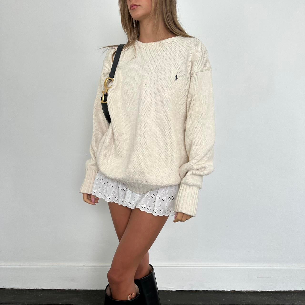 Vintage 1990s Ralph Lauren cream sweater