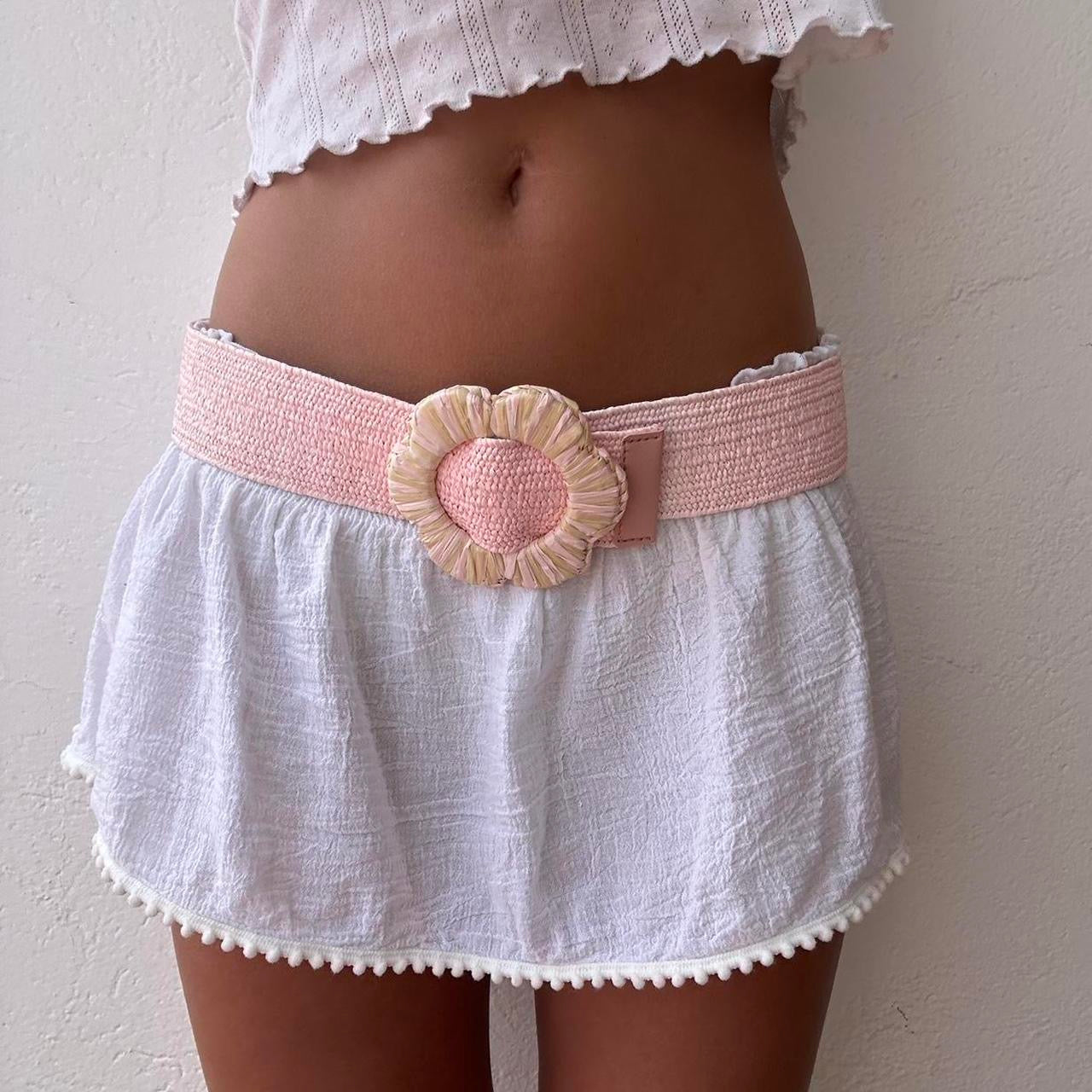 Vintage pink flower belt 🌺