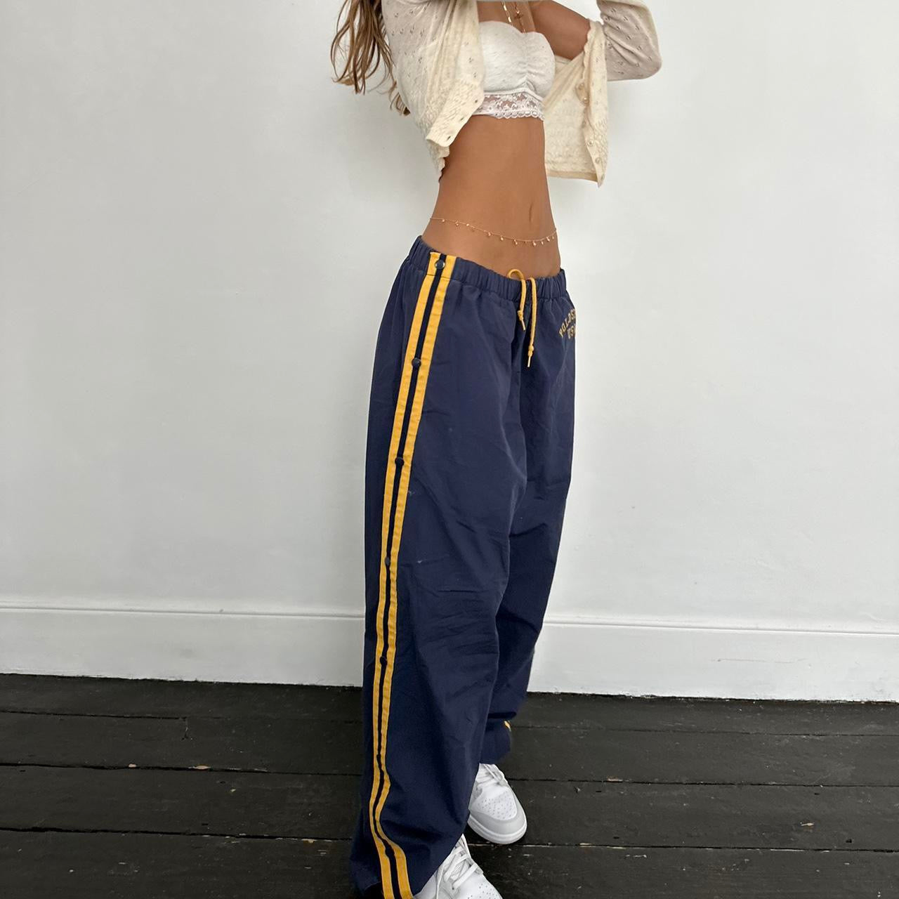 Vintage 90s Ralph Lauren blue and yellow track pants