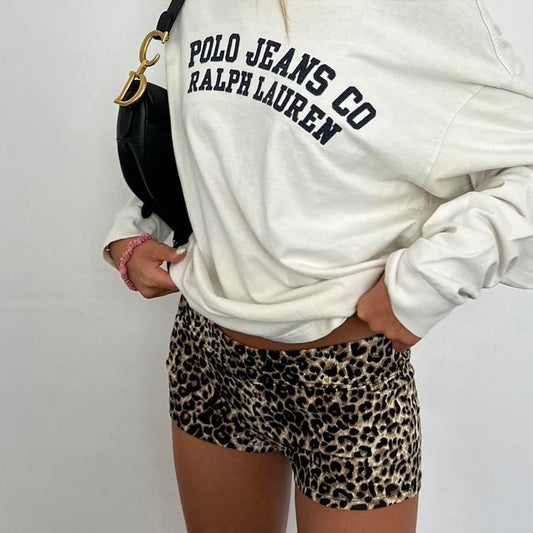 Vintage leopard print shorts