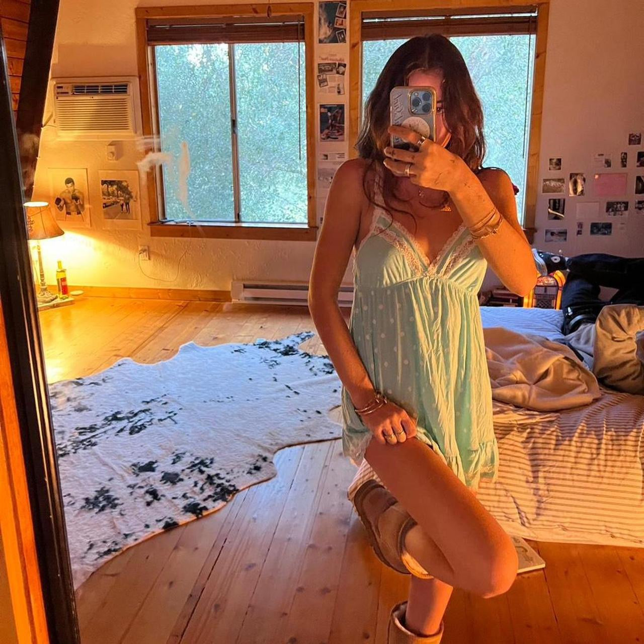 Vintage 90’s Victoria’s Secret blue polka dot dress